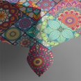 thumbnail image 6 of Boho Bohemia Flower Rectangle Tablecloth 60"x102",Waterproof Polyester Rectangle Table Cloth, Wipeable Spillproof Polyester Tablecloth for Dining, Camping, Indoor and Outdoor, 6 of 6