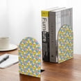 thumbnail image 5 of Susaid Colorful Rubber Duck 1 Print Wooden Bookends Decorative Book Ends for Shelves Heavy Books Holder Organizer Non-Slip Desk Book End for Kids Room Office School 1 Pairs, 5 of 8