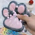 thumbnail image 4 of Stress Relief Toys Cat paw,Cute Cat Paw Shaped Cushion for Home Decor，Soft Plush Pillow for Sofa，Bed，and Office Chair Pink and White, 4 of 5