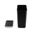 thumbnail image 2 of Cubo de basura para baño, cubo de basura doméstico sellado de gran capacidad, inodoro con tapa a presión de plástico para el hogar la cocina la sala de estar y el baño (Negro), 2 of 4