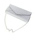 thumbnail image 3 of Premium Large Metallic Glitter Envelope Flap Clutch Evening Bag, 3 of 4