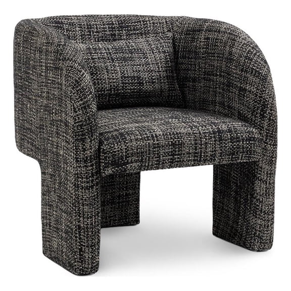 Meridian Furniture Sawyer Black Weaved Fabric Accent Chair