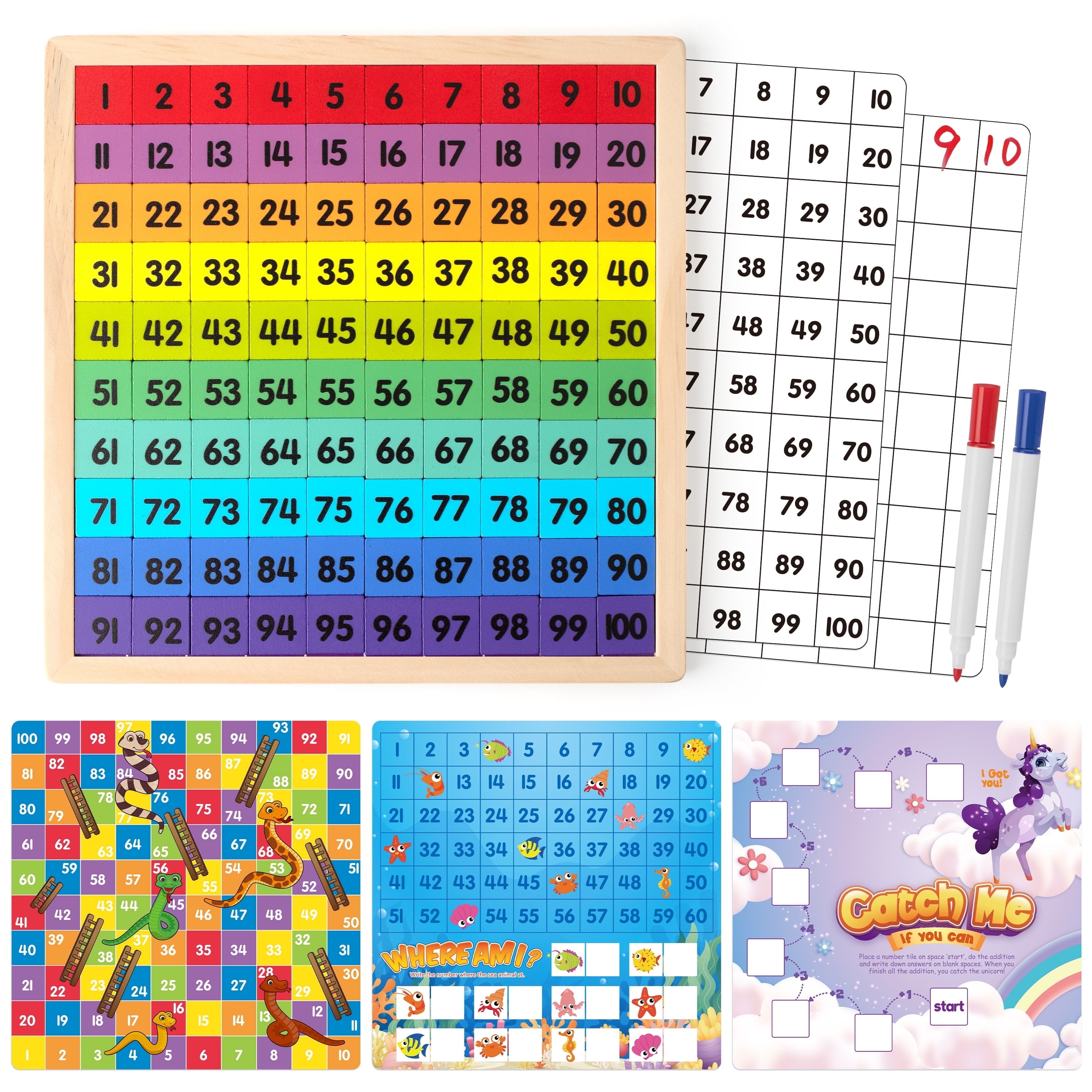 Learning Resources Algebra Tile Class Set - 30 Student Math Manipulatives With Workbook