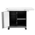 thumbnail image 2 of Royal Gourmet PC3201S Movable Kitchen Cart, 43" L x 24" W Stainless Steel Countertop, for Indoor & Outdoor Use, Black, 2 of 11