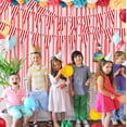 Car Racing Triangle Flags 5 Pack Red and White Striped Pennant Banner Flags Carnival Circus ...