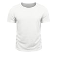 thumbnail image 4 of FINALGANG Mens Scoop Neck Short Sleeve Tee Soft Stretchy Relaxed Fit Plain Solid Color Everyday Basic Casual Top Versatile TShirts White L, 4 of 7