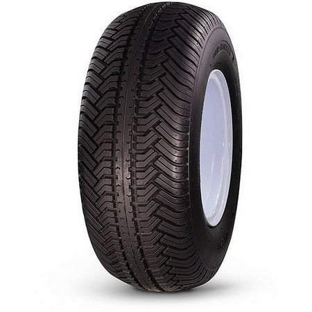 Greenball Towmaster 20.5x8.00-10 8-Ply Bias Trailer Tire and Wheel Assembly 4-on-4 Bolt Pattern, White
