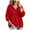 Red, variant on SEROYE Women's Waffle Knit Sweatshirts Hoodie Pullover Henley V Neck Solid Long Sleeve Casual Sport Top Fall Winter (M, Pink)