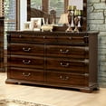 thumbnail image 3 of Furniture of America Oulette Transitional Wood 9-Drawer Dresser in Cherry, 3 of 4