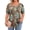 Blue-Ethnic-Floral, variant on Plus Size Women Blouses Casual Button V Neck tunic tops Summer Short Sleeve Shirts