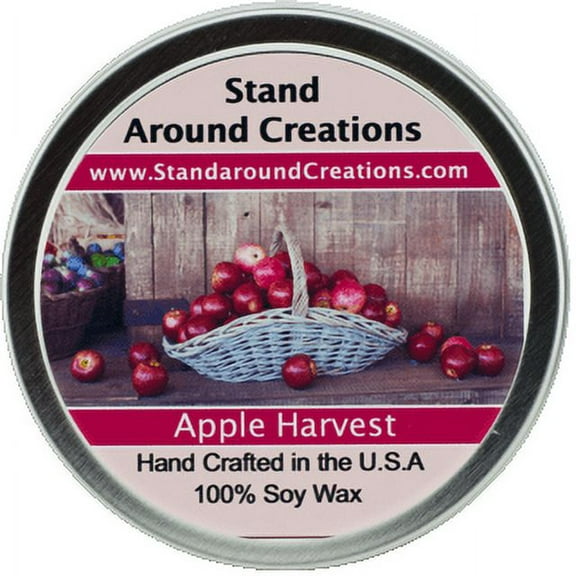 APPLE HARVEST TIN 6-OZ. ALL NATURAL SOY CANDLE
