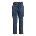 thumbnail image 6 of Time and Tru Women's Mid Rise Straight Utility Pants, 27" Inseam, Sizes 2-20, 6 of 6