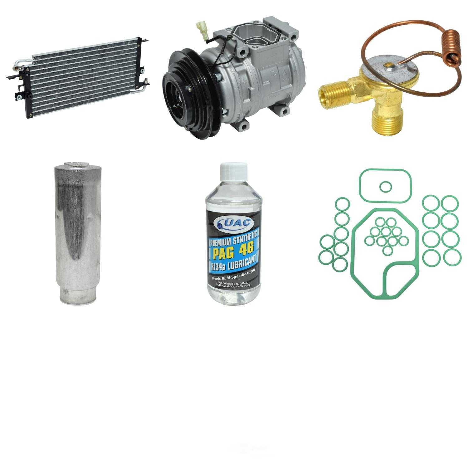 A/C Compressor and Component Kit -- Compressor-Condenser Replacement Kit Fits select: 1993 TOYOTA PICKUP 1/2 TON SHORT WHEELBASE, 1989 TOYOTA PICKUP 1/2 TON LONG WHEELBASE DLX