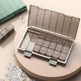 thumbnail image 3 of Hyasfey Daily Pill Box Large-Capacity Medicine Organizer for Morning Noon Evening Portable Easy to Open 12 Capsules or 25 Tablets Per Compartment Travel-Friendly Storage Box, 3 of 7