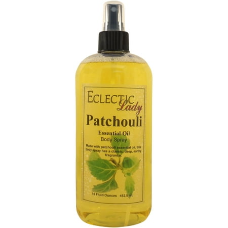 Patchouli Essential Oil Body Spray, 16 ounces
