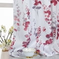 thumbnail image 3 of Kitchen Valance & Tier Curtain Set, Light Filtering Curtains, Floral White/Berry, 3 of 5