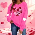 thumbnail image 2 of Dgankt Valentine's Day Shirts for Women Heart-Printed Crewneck Long Sleeve Shirts Casual Sweatshirt,Sizes XS-XL, 2 of 9