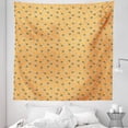 thumbnail image 1 of Honey Bee Tapestry, Cartoon Style Flies and Hexagonal Shapes Scattered, Fabric Wall Hanging Decor for Bedroom Living Room Dorm, 5 Sizes, Orange Mustard, by Ambesonne, 1 of 1