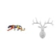 thumbnail image 1 of Escultura de cabeza de ciervo, adorno de pared, figura decorativa, artesanía animal, regalo, material de resina, finamente tallado y pulido, ideal par, 1 of 8