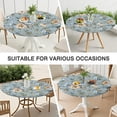 thumbnail image 7 of Pioneer Flower Floral Print Pattern Round Fitted Tablecloth with Elastic Edge,Dining Table Cover Waterproof,Outdoor Round Tablecloth for Camping,Dining,Indoor and Outdoor, 7 of 7