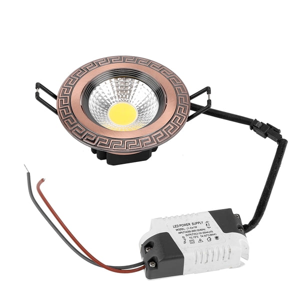 85-265V 3W blanco cálido COB luz de techo Downlight empotrable accesorio de iluminación para sala de estar