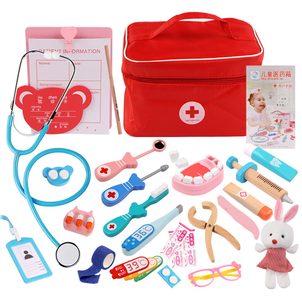 Kids 14Pc Doctor Role Play Set Playset Boys Girls Medical Kit Toy Gift Fun Nurse 