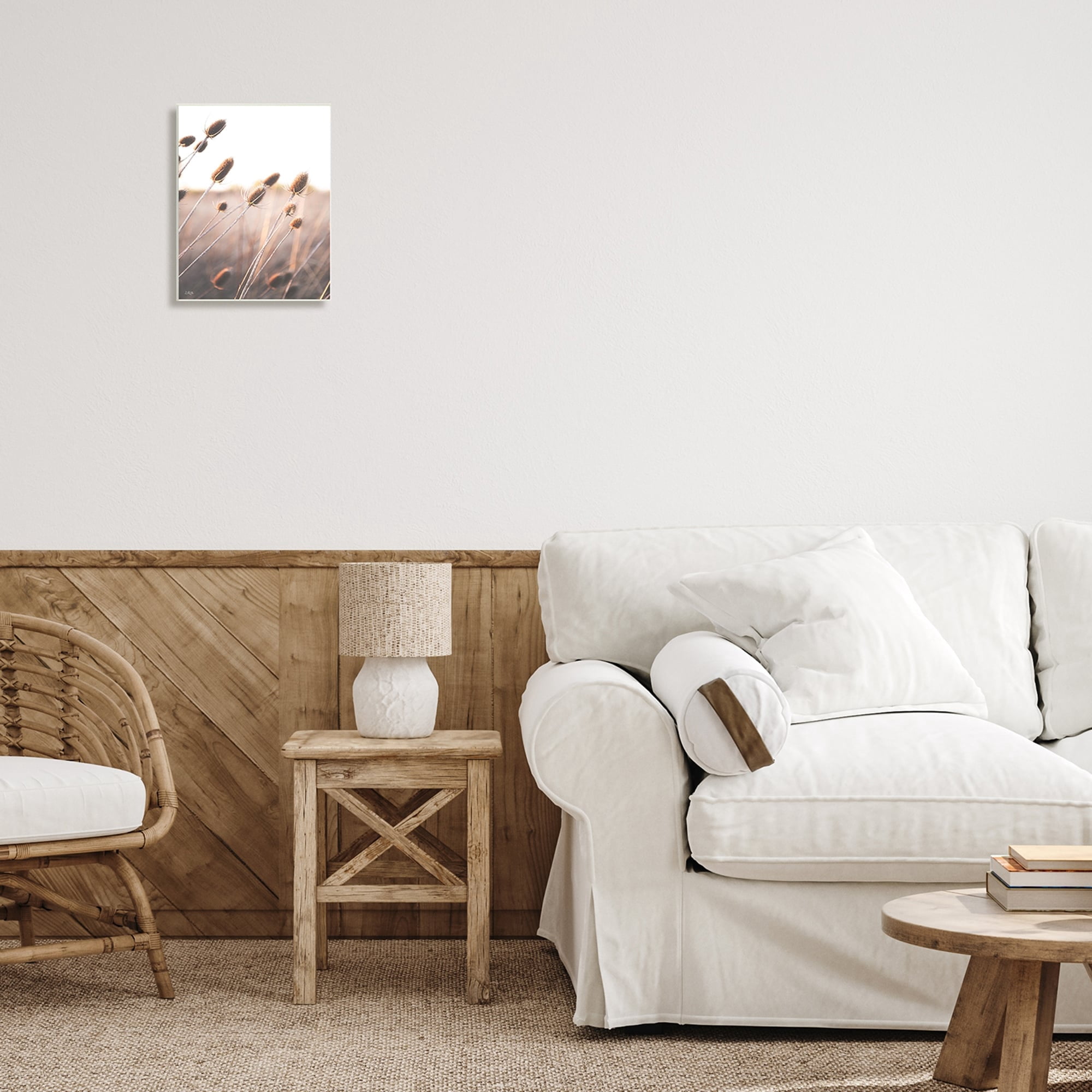 Stupell Industries Tranquil Plant Buds Sprouts Country Meadow Grass Wood Wall Art, 10 x 15, Design by Donnie Quillen