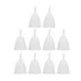 thumbnail image 1 of 10pcs Soft Silicone Menstrual Cup Set Portable Flexible Reusable Crescent Stem Period Cup for Women White, 1 of 4