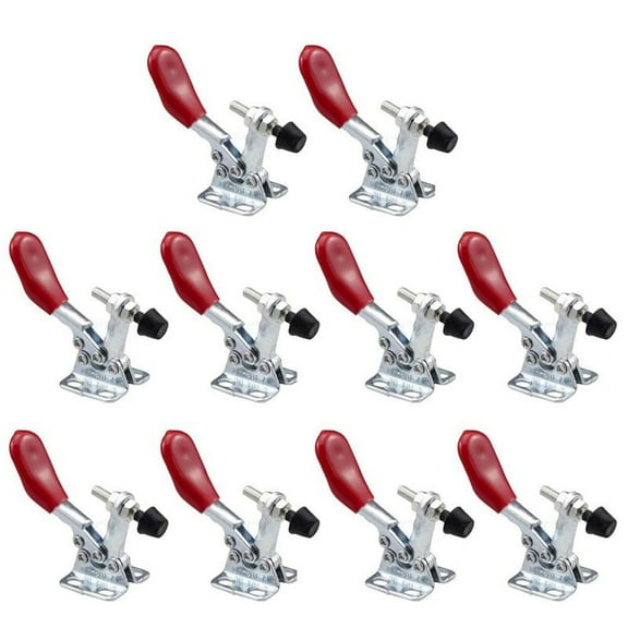 10 Pcs Red Toggle Clamp -201A 27Kg Quick Release Tool Horizontal Clamps Hand New Heavy Duty Tooling Accessory