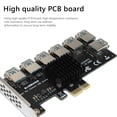 thumbnail image 3 of EUX1070 PCI-E 1x 1 a 7 Riser para BTC Mining PCI Express USB3.0 Multiplicador, 3 of 9