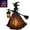 1PCS, variant on Halloween Witch Lamp, Gothic Stained Glass LED Witch Hat Night Light, Spooky Handmade Table Lamp for Home Decor, Haunted House Centerpiece, Halloween Party Indoor Outdoor Decor (1/2PCS)