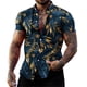 thumbnail image 1 of Camisas Para Hombre Manga Larga Nueva camisa informal para hombre, camisa de moda de calle, camisa de manga corta para la playa (Navy, XS), 1 of 5