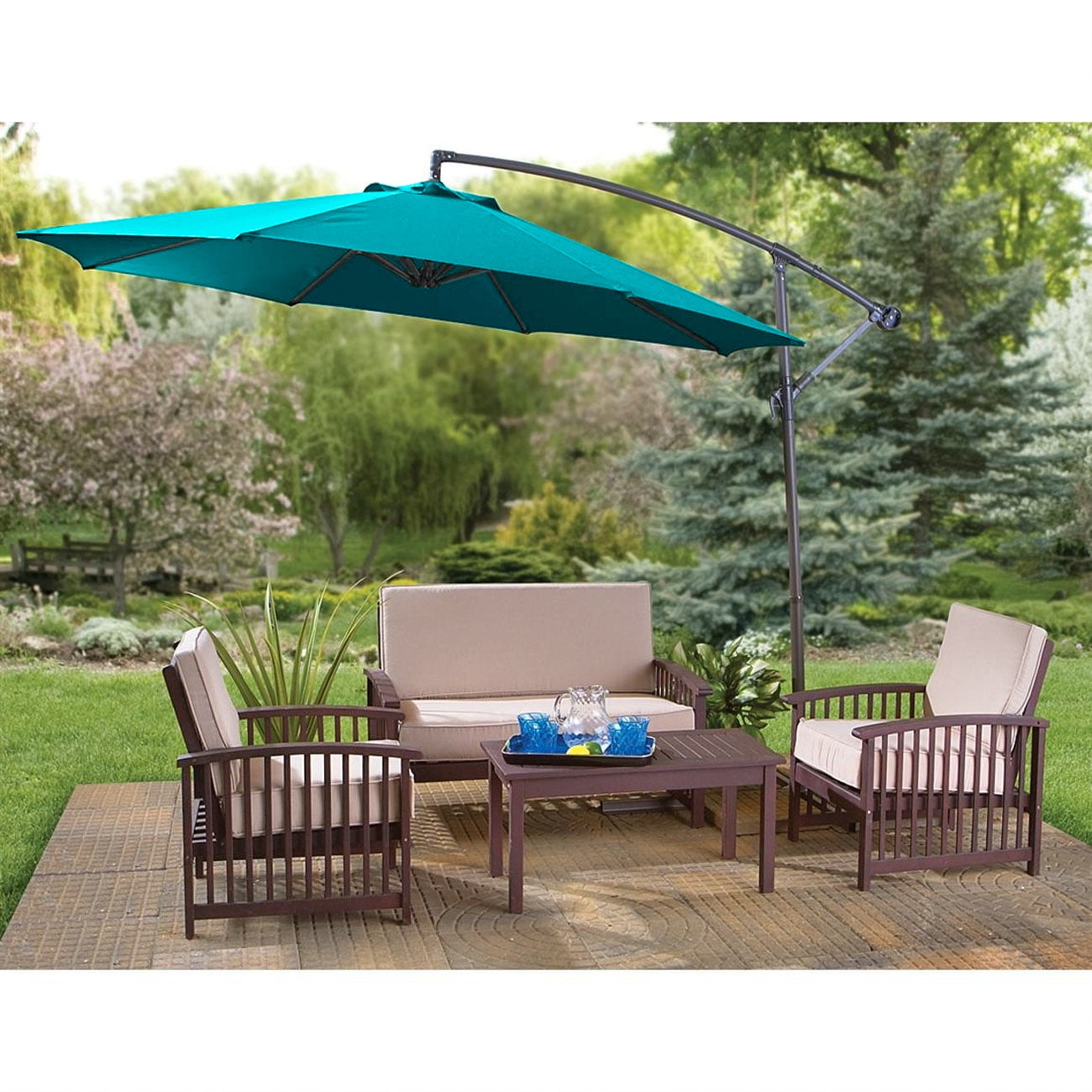 Belleze Premium Outdoor Patio Umbrella 10' Aluminum Cantilever Market