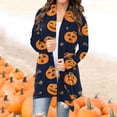 thumbnail image 1 of Women's Fashion Casual Halloween Print Medium Length Cardigan Jacket Coat, 1 of 5