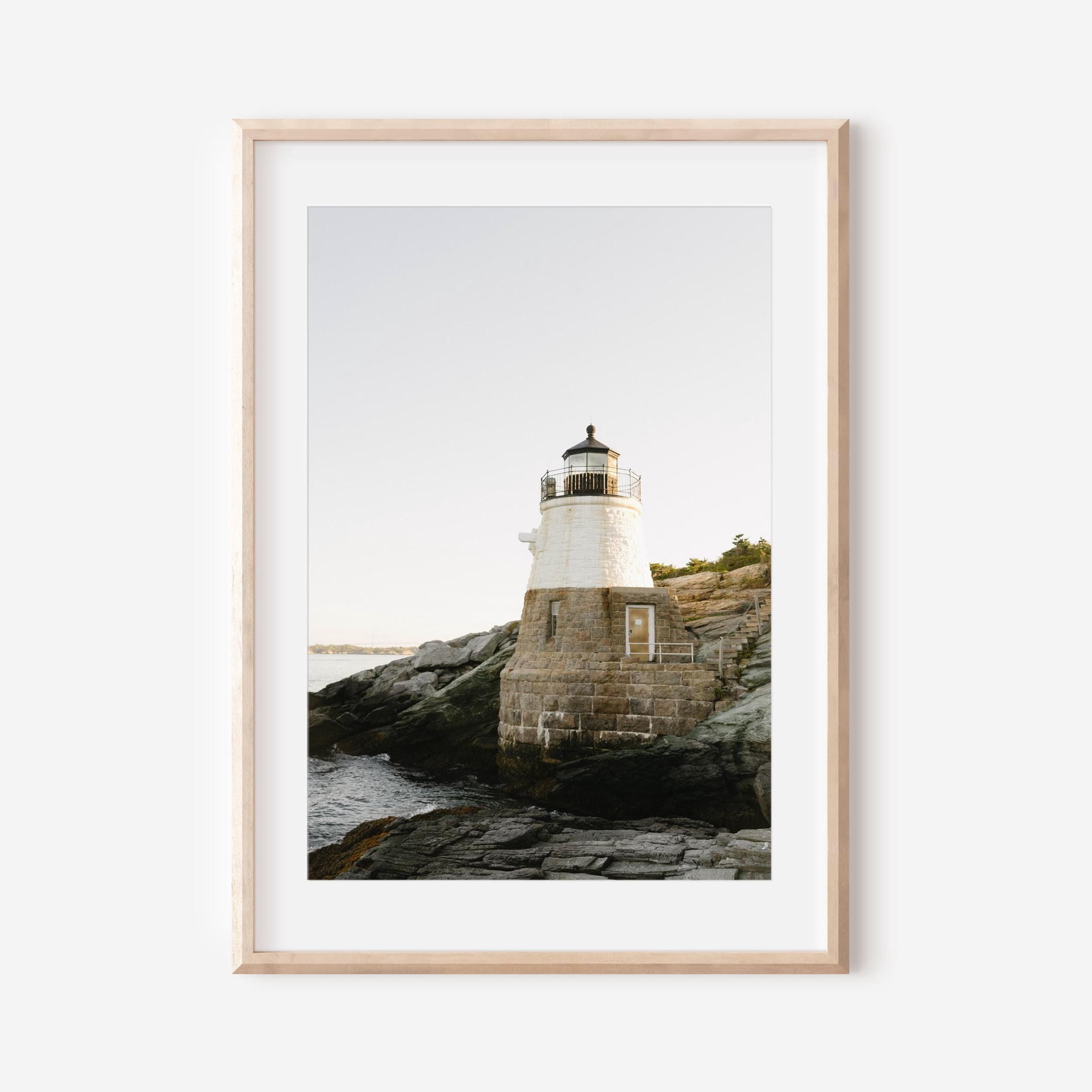 Castle Hill Lighthouse Newport Rhode Island Photography Print Coastal Lighthouse Wall Art Newport Coastal Decor New England Ocean Art