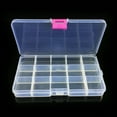 thumbnail image 4 of 15 Slots Adjustable Plastic Fishing Lure Hook Tackle Box Storage Case Organizer, 4 of 8