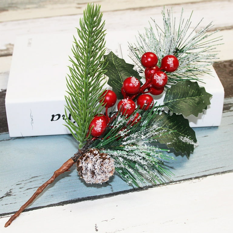 christmas decoration artificial pine branch pinecone