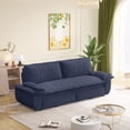 thumbnail image 3 of 73.2" Queen Pull Out Sofa Bed, 3-in-1 Convertible Sleeper Sofa, Multi-Functional Velvet Loveseat Bed for Living Room, Bedroom, Apartment, Office, 3 of 20