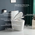 thumbnail image 2 of BARONAGE 1.1/1.6 GPF Dual Flush 1-Piece Elongated Toilet with Soft-Close Seat - Gloss White, Water-Saving, Modern, Stylish Design, 2 of 14