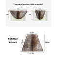 thumbnail image 6 of Waterfall Valances for Windows, Brown Kitchen Sheer Valance Curtains, Retro Oil Painting Modern Abstract Art Aesthetics Rod Pocket Elegant Swag Valances for Living Room Bedroom, 47.2"x38.5", 2 Panel, 6 of 8