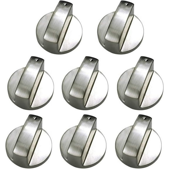 Stainless Steel Gas Stove Control, Universal Stove Knob Replacement, Cooktop Burner Control with Easy Installation for Your Kitchen Makeover, 8pcs