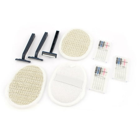 Unique Bargains Portable Sewing Repair Kit Manual Razor Sisal Sponge 9Pcs for Travel