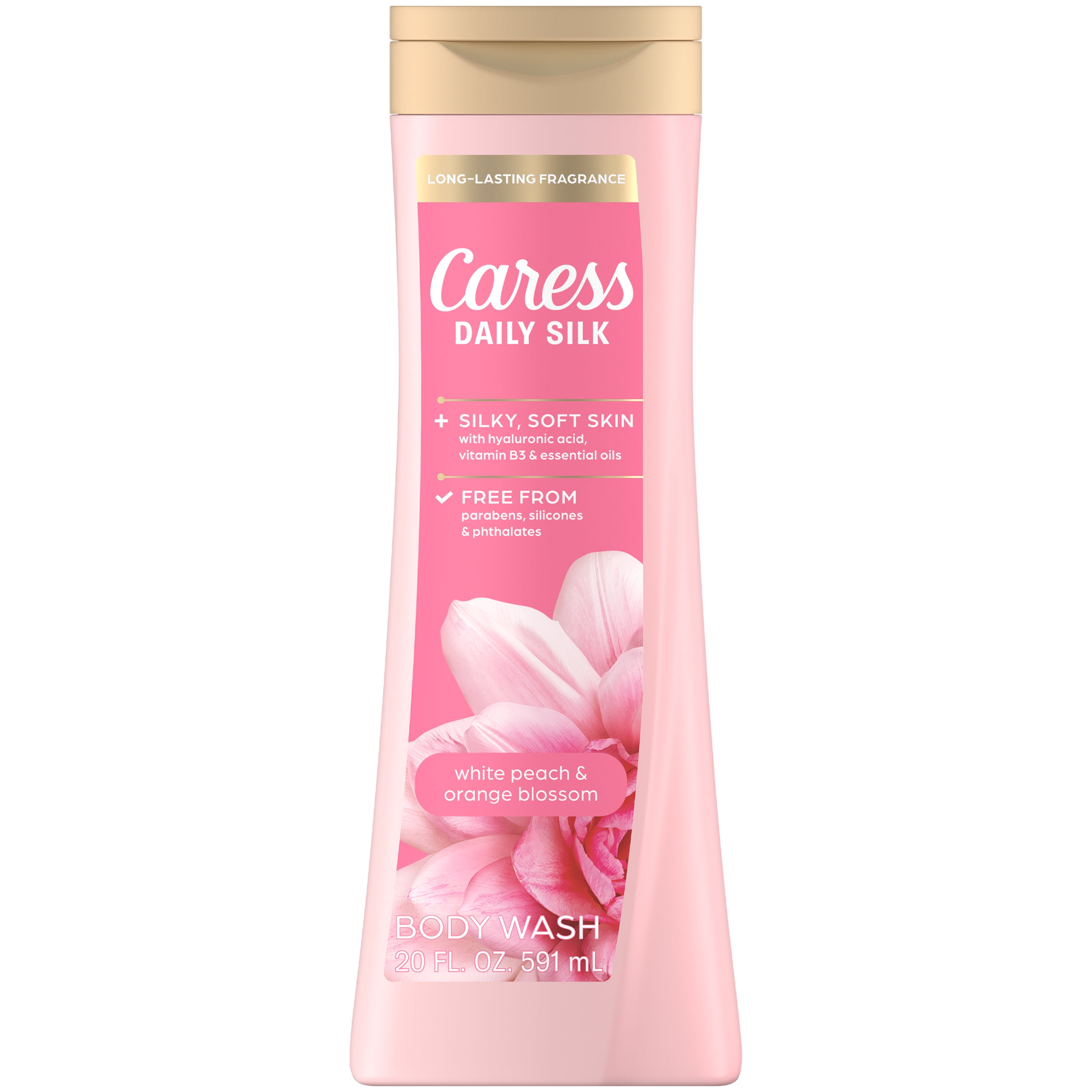 Caress Body Wash for Women with White Peach Orange Blossom, 20