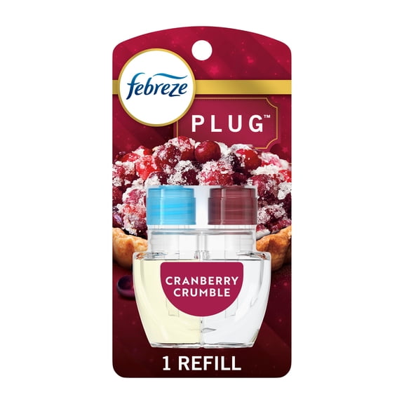 Febreze Plug In Air Freshener, Odor-Fighting Scented Oil Refill, Cranberry Crumble Scent, 1 Refill
