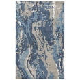 thumbnail image 2 of Rizzy Home Mod Blue Abstract Shag Area Rug - 18" x 18", 2 of 5