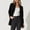 Black-Coat, variant on Qetyuw Womens Faux Suede Cardigans Loose Long Sleeve Open Front Cardigan Lapel Lightweight Casual Coat