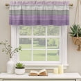 thumbnail image 3 of Purple Grey Wood Grain Valances for Windows, Decorative Rod Pocket Window Valance Curtains, Ombre Rustic Retro Wooden Plank Short Curtain Drapes for Kitchen/Living Room, 2 Panels, 42" W x 12" L, 3 of 8