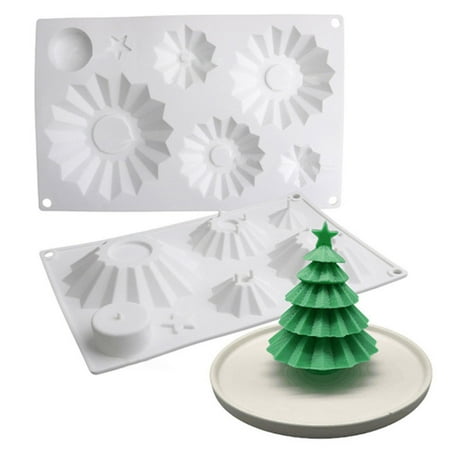 

Joyfeel Dessert Mold Food Grade BPA Free Non-stick Heat-Resistant Christmas Tree Themed Mousse Chocolate Baking Mold