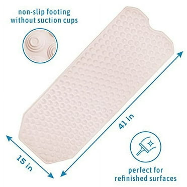 No Suction Cup Bath Mat, Safe for All Ages - Bath mat for refinished tub