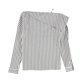 thumbnail image 2 of Blusa de un hombro a rayas bar III para mujer blanco XS, 2 of 2